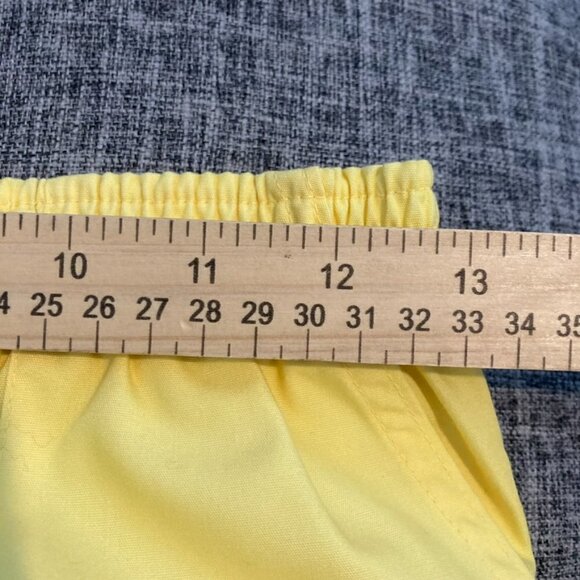 Vintage Anchor Club Yellow Shorts Elastic Waist Flat Front Pockets Size Small - Picture 5 of 9